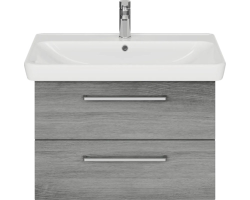 Waschtisch mit zwei Schubladen und Aufsatzwaschbecken