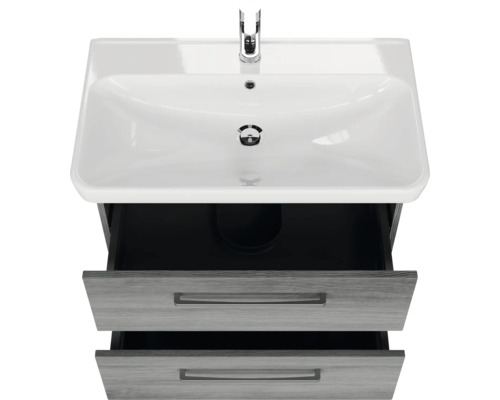 Waschtisch mit zwei Schubladen und Aufsatzwaschbecken