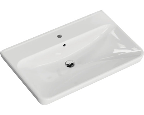 Rechteckiges Aufsatzwaschbecken aus Keramik