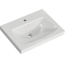 Waschtisch aus Sanitärkeramik mit Hahnloch und Überlauf