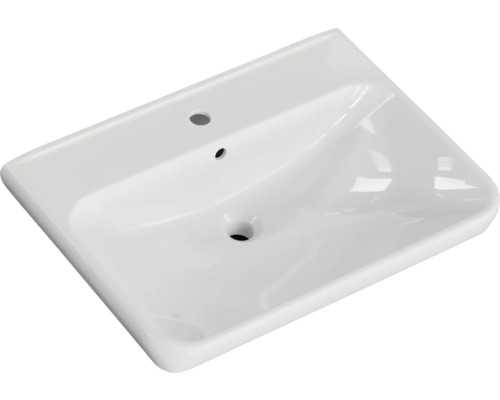 Rechteckiges Waschbecken aus Keramik