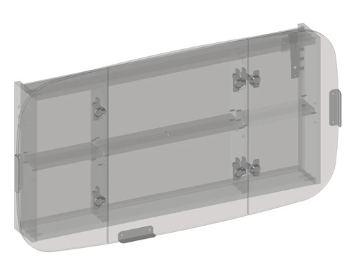 Schranktür mit transparentem Acrylglas und Griff