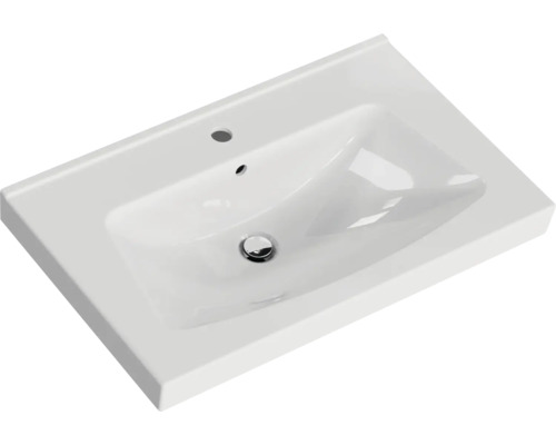 Keramikwaschtisch mit Hahnloch und Überlauf