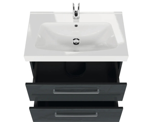 Waschtisch mit zwei Schubladen und Keramikwaschbecken