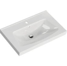 Badmöbel-Set Pelipal Sunline 105 BxHxT 80 x 200 x 46 cm Frontfarbe Eiche riviera mit Keramik-Waschtisch Waschtischunterschrank und Spiegelschrank mit LED-Beleuchtung