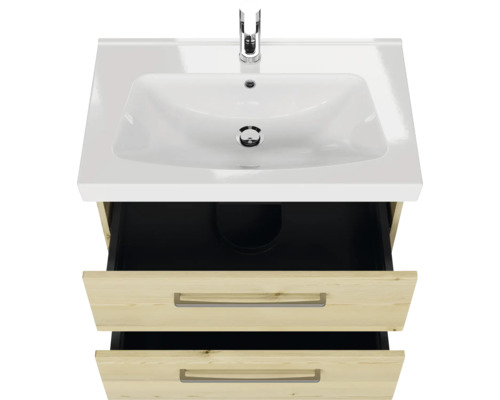 Waschtisch mit Becken und zwei offenen Schubladen