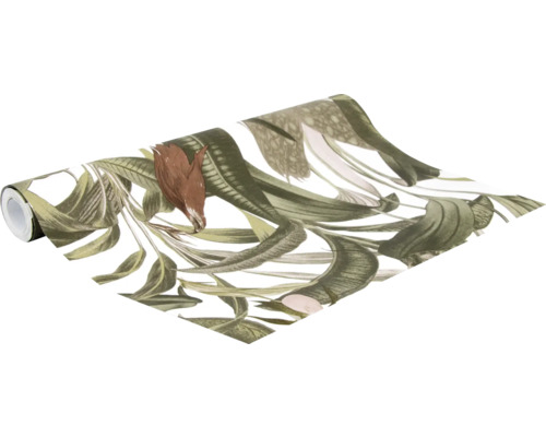 Tapetenrolle mit Blätter- und Blumenmuster