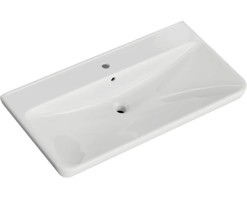 Keramik Waschtisch mit Hahnloch und Überlauf