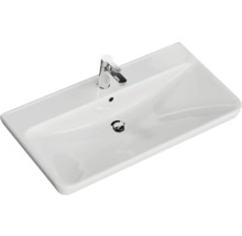 Badmöbel-Set Pelipal Sunline 105 BxHxT 96 x 56 x 48,5 cm Frontfarbe Polar Pinie mit Keramik-Waschtisch und Waschtischunterschrank