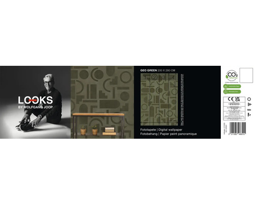 Looks by Wolfgang Joop Fototapete Geo Green 200 x 280 Zentimeter