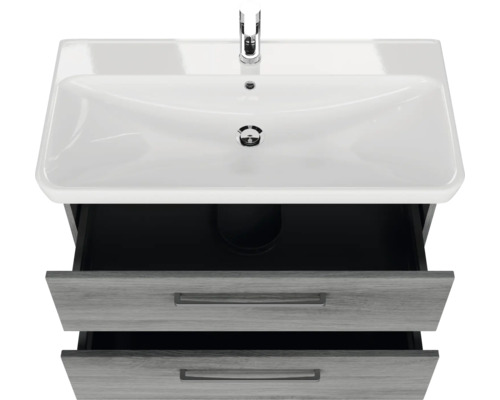 Waschtisch mit zwei Schubladen und Keramikwaschbecken