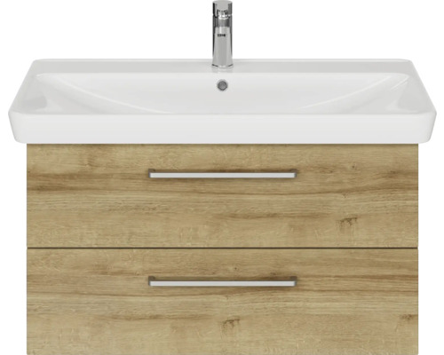 Waschtisch mit zwei Schubladen und Aufsatzwaschbecken