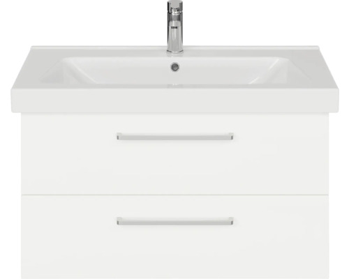 Waschtischunterschrank mit Waschbecken und zwei Schubladen