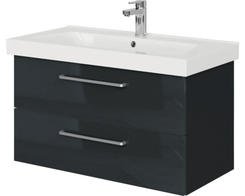 Waschtischunterschrank mit zwei Schubladen und Waschbecken