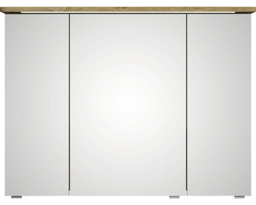 Spiegelschrank mit drei Türen und Holzablage