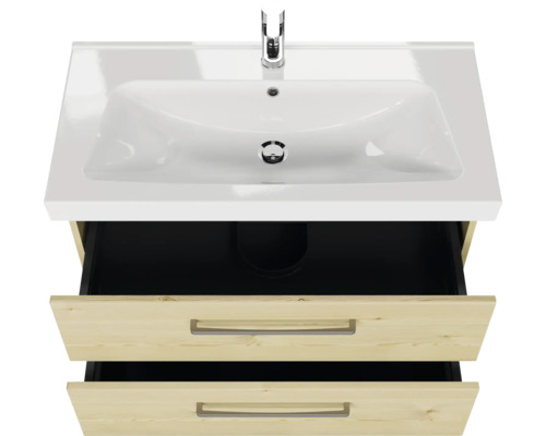 Waschtisch mit zwei Schubladen und Aufsatzwaschbecken