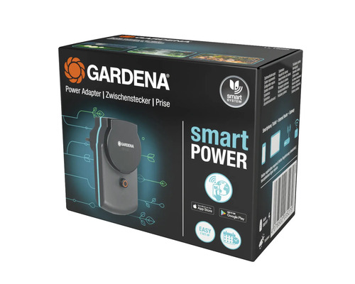 Verpackung eines Gardena Smart Power Adapters