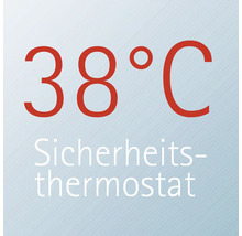 Symbol für einen Sicherheitsthermostat bei 38 Grad Celsius