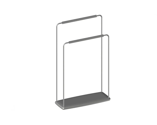 Freistehender Handtuchhalter aus Metall mit zwei Stangen