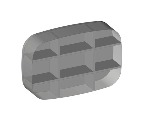 Regal mit mehreren Fächern zur Aufbewahrung und Organisation von Gegenständen