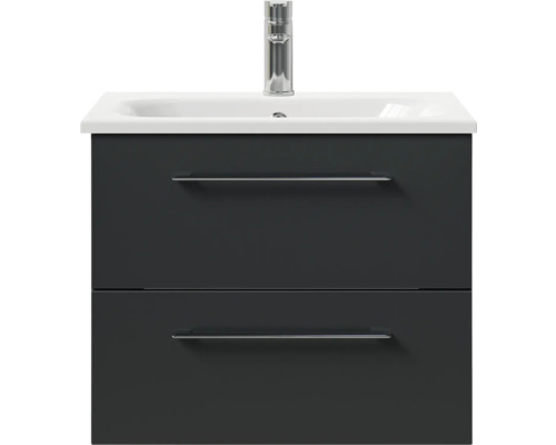 Waschtischunterschrank mit zwei Schubladen, Waschbecken und Armatur