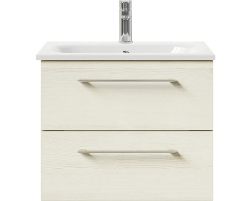 Waschtischunterschrank mit zwei Schubladen und Aufsatzwaschbecken