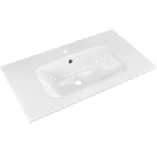 Badmöbel-Set Pelipal Sunline 121 BxHxT 81 x 50 x 46 cm Frontfarbe Eiche ribbeck mit Mineralguss-Waschtisch und Waschtischunterschrank