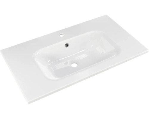 Waschtischplatte aus Sanitärkeramik mit Hahnloch