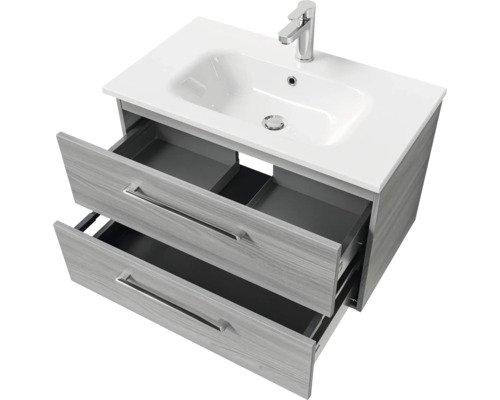 Waschtischunterschrank mit zwei Schubladen und Waschbecken