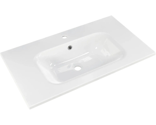 Keramik Waschtisch mit Hahnloch und Überlauf