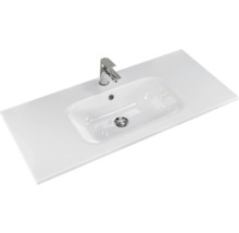 Badmöbel-Set Pelipal Sunline 121 BxHxT 101 x 50 x 46 cm Frontfarbe Eiche ribbeck mit Mineralguss-Waschtisch und Waschtischunterschrank