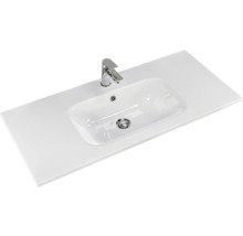 Badmöbel-Set Pelipal Sunline 121 BxHxT 101 x 50 x 46 cm Frontfarbe Polar Pinie mit Mineralguss-Waschtisch und Waschtischunterschrank