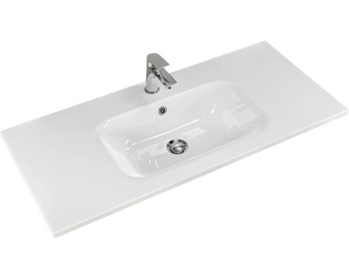 Waschtischplatte mit Waschbecken und Armatur