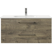 Waschtischunterschrank mit zwei Schubladen und Waschbecken