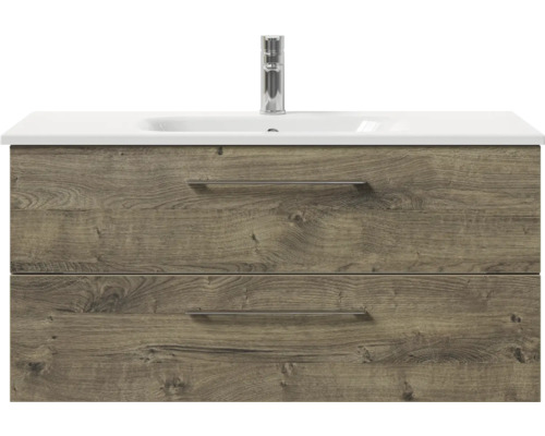 Waschtischunterschrank mit zwei Schubladen und Waschbecken