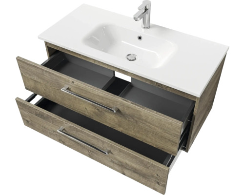 Waschtisch mit Waschbecken und zwei Schubladen