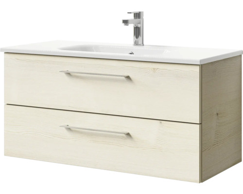 Waschtischunterschrank mit zwei Schubladen und Waschbecken