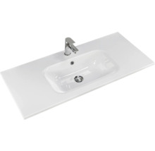 Badmöbel-Set Pelipal Sunline 121 BxHxT 110 x 200 x 46 cm Frontfarbe sangallo grau mit Mineralguss-Waschtisch Waschtischunterschrank und Spiegelschrank mit LED-Beleuchtung