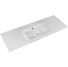 Badmöbel-Set Pelipal Sunline 121 BxHxT 121 x 74 x 46 cm Frontfarbe Polar Pinie mit Mineralguss-Waschtisch und Waschtischunterschrank 3 Schubkästen