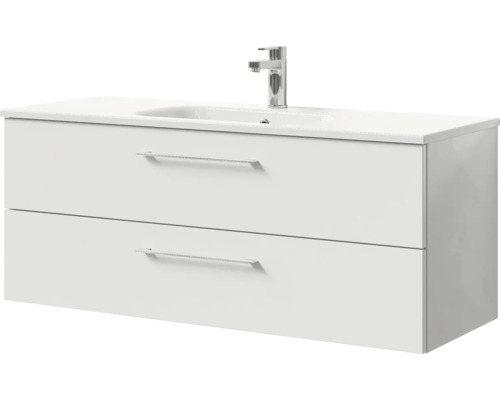 Waschtischunterschrank mit zwei Schubladen und Aufsatzwaschbecken