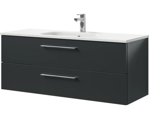 Waschtischunterschrank mit zwei Schubladen, Waschbecken und Armatur