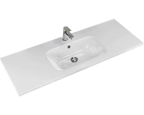 Waschtischplatte mit Waschbecken und Armatur