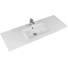 Badmöbel-Set Pelipal Sunline 121 BxHxT 121 x 200 x 46 cm Frontfarbe sangallo grau mit Mineralguss-Waschtisch Waschtischunterschrank und Spiegelschrank mit LED-Beleuchtung