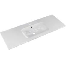 Badmöbel-Set Pelipal Sunline 121 BxHxT 121 x 200 x 46 cm Frontfarbe sangallo grau mit Mineralguss-Waschtisch Waschtischunterschrank und Spiegelschrank mit LED-Beleuchtung