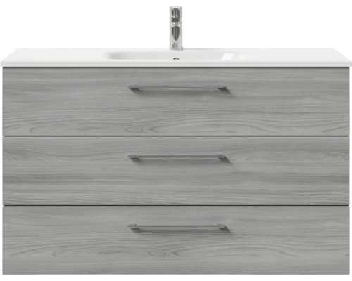 Waschtischunterschrank mit drei Schubladen und Waschbecken