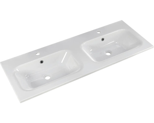Doppelwaschtisch aus Sanitärkeramik mit zwei Becken