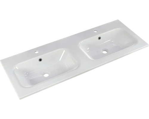 Doppelwaschtisch aus Sanitärkeramik mit zwei Becken