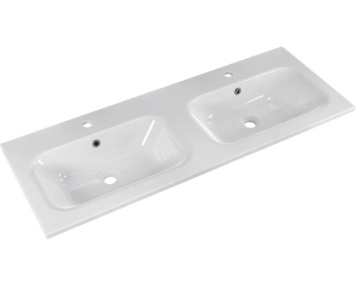 Doppelwaschtisch aus Sanitärkeramik mit zwei Becken