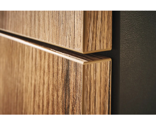 Detailansicht von Holzmöbelfronten