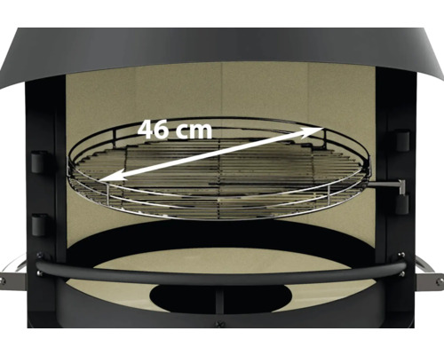 Detailansicht eines Grillrostes mit 46 Zentimeter Durchmesser